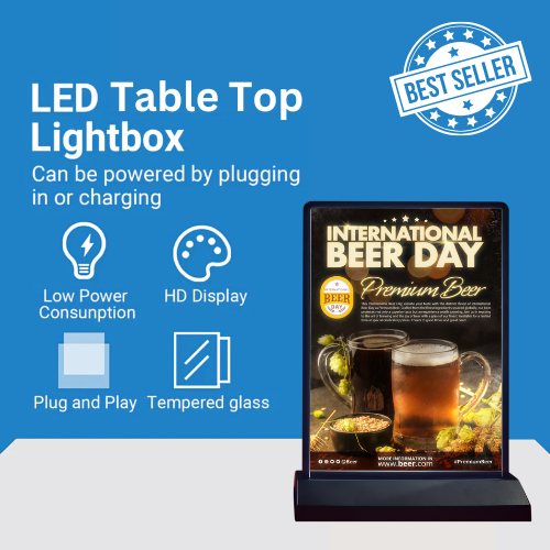 A5 Table Top Light Box - Black