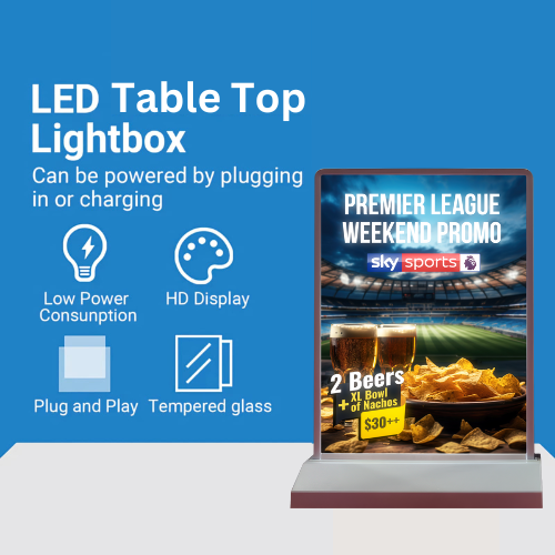 A4 Table Top LED Box - White